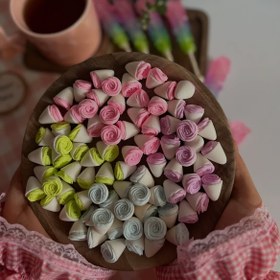 تصویر قند تزیینی گل رز - صورتی 