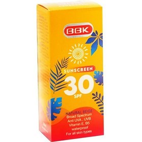 تصویر کرم ضد آفتاب ببک مدل SPF 30 بژ طبیعی 