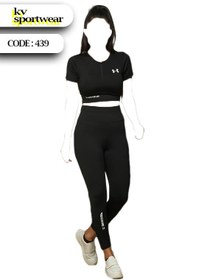 تصویر ست کراپ لگ ورزشی زنانه UNDER ARMOUR کد 002 UNDER ARMOUR womens sports crop leg set code 002