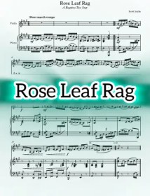 تصویر نت ویولن پیانو Rose Leaf Rag اسکات جاپلین به همراه اجرای نت و بکینگ ترک پیانو 