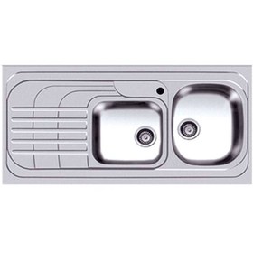 تصویر سینک ظرفشویی اخوان مدل 74 روکار دو لگن 