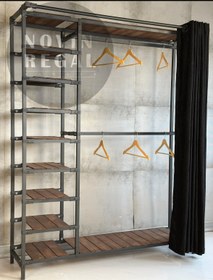 تصویر رگال لباس طبقاتی پرده دار - سفید 