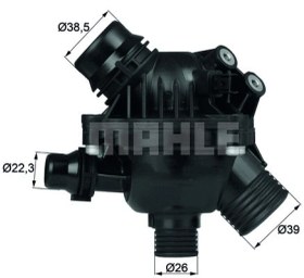 تصویر ترموستات ماهله کد TM1497 مخصوص BMW سری 3، 5، 6، 7 و X3 با موتور N52-N53-N54 