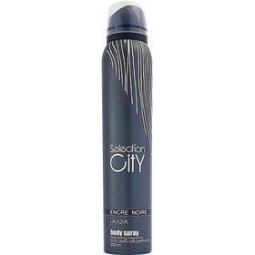 تصویر اسپری خوشبو کننده بدن مردانه Encre Noir Lalique حجم 200میل سلکشن سیتی Selection City Body Spray Encre Noir Lalique For Men 200ml