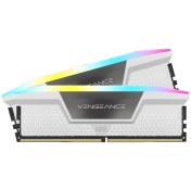 تصویر رم کورسیر مدل Corsair VENGEANCE RGB 32GB 16GBx2 6000MHz CL40 DDR5 – White 