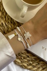 تصویر ست پیشنهادی دستبند نقره زنانه رنگ سفید ا Silver bracelete Silver bracelete