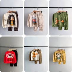 تصویر ست بلوز و شلوار چاپی کودک برند aku 