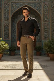 تصویر شلوار کتان - کرم / 46 