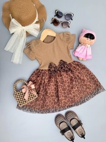 تصویر پیراهن دخترانه پلنگی 