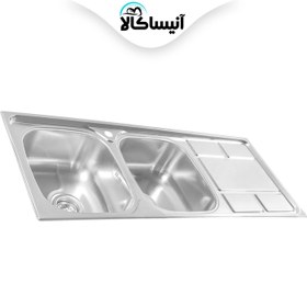تصویر سینک ظرفشویی درسا مدل DS3107-120 توکار دو لگن 