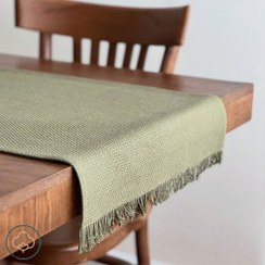 تصویر رانر درشت بافت مراکشی سبز 