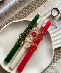 تصویر شمع قلمی انار رنگ آبی طوسی 