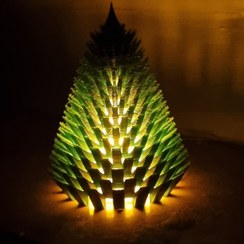 تصویر جاشمعی طرح درخت کریسمس 