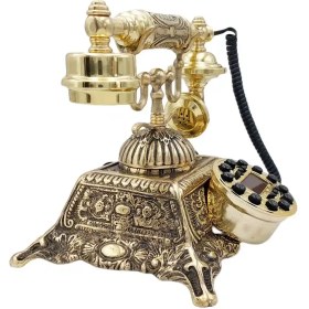 تصویر تلفن برنزی بزرگ 
