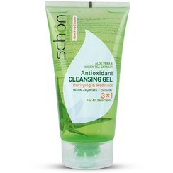 تصویر ژل شستشوی صورت چای سبز و آلوئه ورا شون|Schon Face Cleansing Gel With Green Tea & Aloevera 