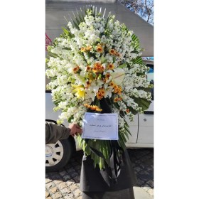 تصویر تاج گل ترحیم یک طبقه کد 3013 