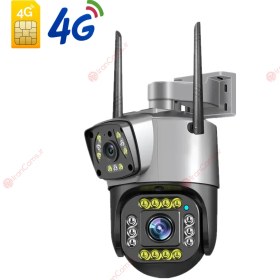 تصویر دوربین مینی اسپید دام 6MP هوشمند دو لنز سیم کارتی v380 