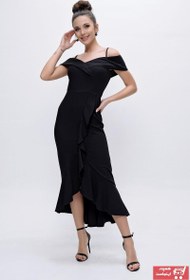 تصویر لباس شب زنانه فروشگاه اینترنتی برند By Saygı رنگ مشکی کد ty92375054 