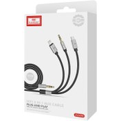 تصویر کابل AUX سه سر ارلدام مدل AUX09 