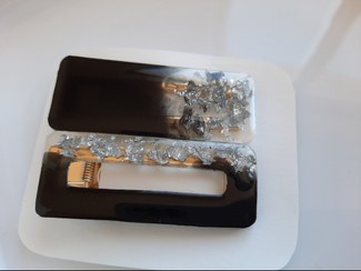 تصویر گل سر - سبز / طلایی Head flower