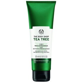 تصویر ماسک پاک کننده بادی شاپ Tea Tree 3 In 1 The Body Shop Tea Tree 3 In 1 Wash Scrub Mask