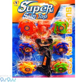 تصویر فرفره مدل انفجاری مجموعه ۶ عددی super spin top 