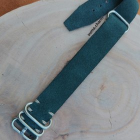 تصویر بندساعت ناتو چرم طبیعی جیر nato watch strap