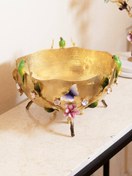 تصویر میوه خوری برنجی | مدل سه طوطی 