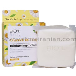 تصویر صابون پاک کننده آرایش صورت 25% کرمی بیول حاوی عصاره بابونه Chamomile Brightening Control Soap