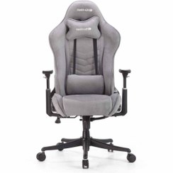 تصویر صندلی گیمینگ رنزو مدل فابریک خاکستری 