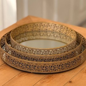 تصویر سینی گرد فلزی ۱ 