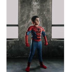 تصویر لباس مردعنکبوتی پارچه ای عضلانی Fabric spiderman suit