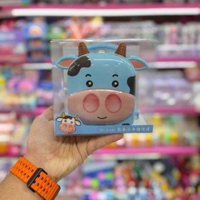 تصویر قلک فلزی طرح گاو 