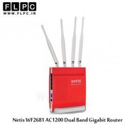 تصویر روتر بیسیم AC1200 دو بانده گیگابایتی نتیس مدل WF2681 Netis WF2681 AC1200 Dual Band Gigabit Router