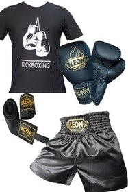 تصویر By Leon 1982 Kickboxing ، Boxing Thai Glinden T Shirt شورت 3.5 متر مجموعه باند 