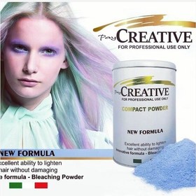 تصویر پودر دکلره کریتیو آبی حجم 500 گرم (500 گرم ) creative bleaching powder 