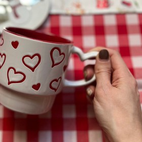 تصویر ماگ کریسمسی استندی طرح جینجر و گوزن - جينجر سبز 