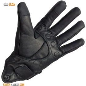 تصویر دستکش موتور سواری چرم پروتکشن دار زمستانی K64 K64 Winter Impact Leather Motorcycle Gloves