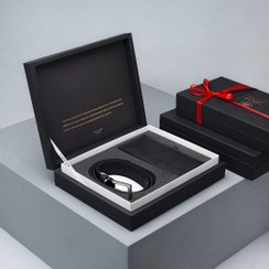 تصویر ست چرم پیوند (کیف پالتویی، کمربند) 