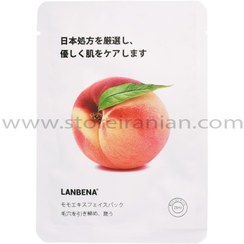 تصویر ماسک ورقه ای عصاره هلو لانبنا Lanbena Peach Mask