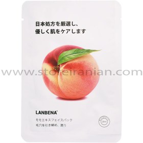 تصویر ماسک ورقه ای عصاره هلو لانبنا Lanbena Peach Mask