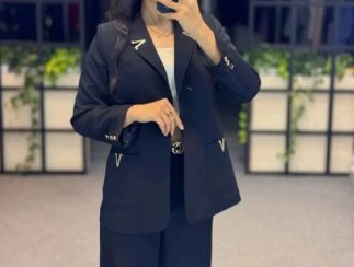 تصویر کت و شلوار مجلسی زنانه - کرم / 3 