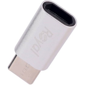 تصویر مبدل MicroUSB به Type-c مدل رویال OT06 royal micro to type-c otg convertor