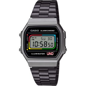 تصویر ساعت مچی کاسیو UNO Vintage مدل A168WEUC-1ADR Casio UNO Vintage Black Edition A168WEUC-1ADR Watch