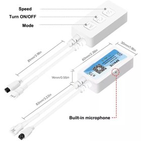 تصویر کنترلر دیجیتال موزیکال SP617E RGBW SP617E Bluetooth Music RGBW-IC LED Controller