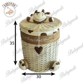 تصویر سبد استوانه سایز کوچک گاو 