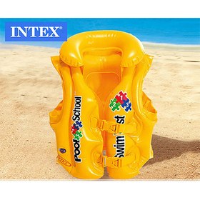 تصویر جلیقه شنا بادی اینتکس طرح اعداد مدل Pool School Deluxe Swim Vest 