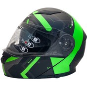 تصویر کلاه فک متحرک intense راپیدو مدل 950 مشکی سبز 