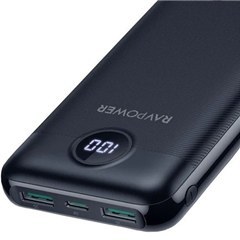 تصویر پاوربانک RAVPower مدل 10000 میلی آمپر PD 20W POWER BANK 10000 20W 3POORT 