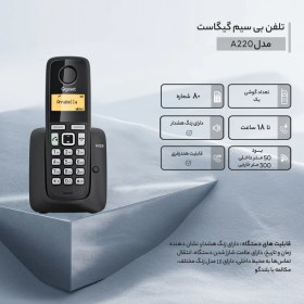 تصویر تلفن بی سیم گیگاست مدل A220 